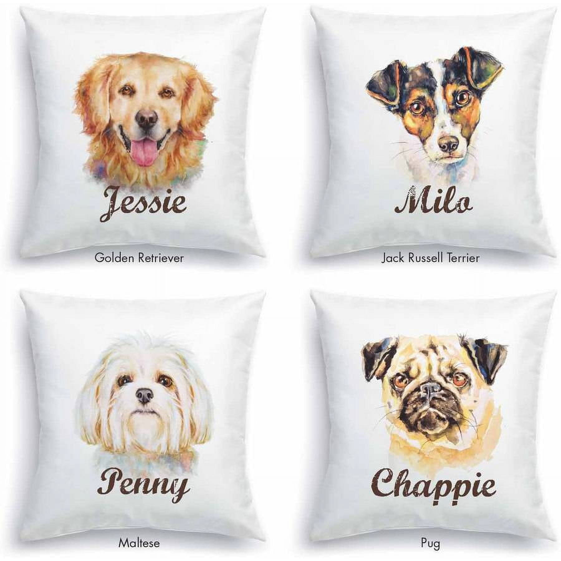 Personalized Throw Pillow - Dog Breeds