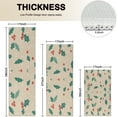 thumbnail image 4 of Beige Christmas Holly Pattern Kitchen Rugs Sets Of 3,Kitchen Runner Rugs Non Skid Washable,Decorative Kitchen Floor Mats for Kitchen,Sink,Laundry,17"x30"+ 17"x47" + 17"x59", 4 of 6
