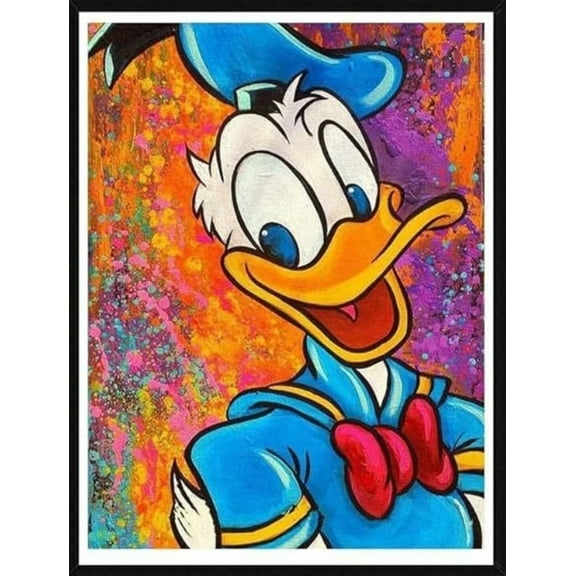 Donald Duck Cartoon Theme DIY Diamond Painting Kits for Adult，5D Full Drill Craft Painting Kits Home Wall Decor，12 x 16 inch.