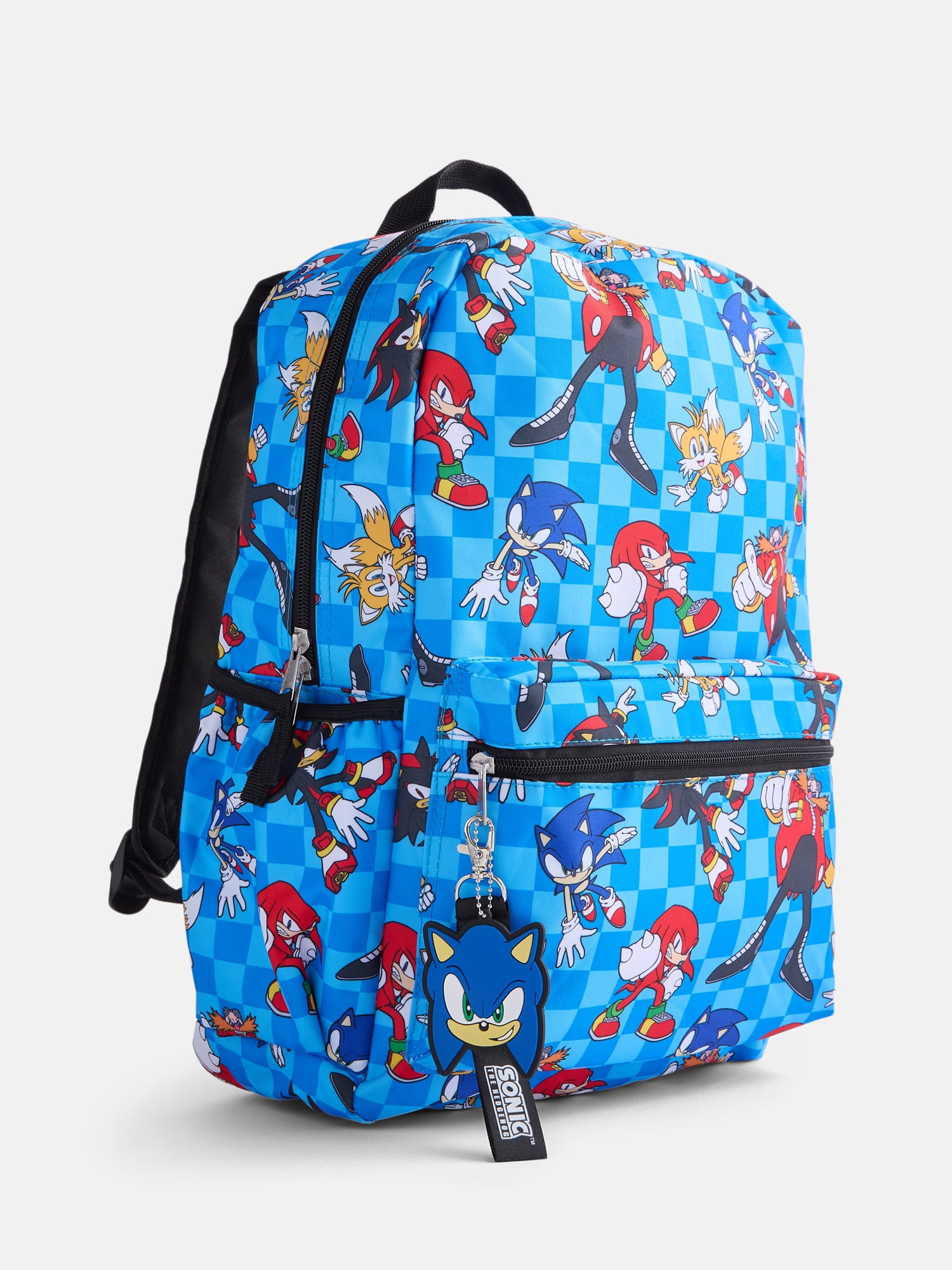 SEGA Sonic the Hedgehog Boy's 17" Print Backpack, Blue