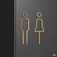 thumbnail image 3 of Man Woman Metal Wall Sign Plate Toilet Doorplate Wash Room Label Wc Signage Board, 3 of 5