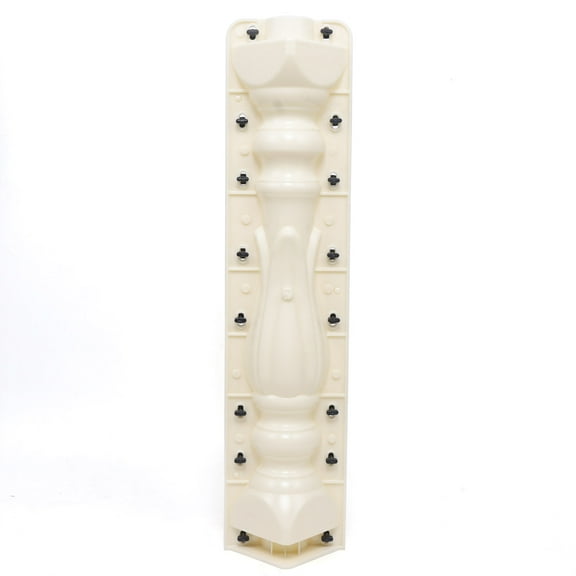 Wildnix White Plastic Balustrade Mold for Decorative Fencing, 27.6 x 3.5 inches, Durable and Easy to Install for Stylish Outdoor Spaces