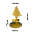 thumbnail image 3 of Christmas Candle Holder Deer Tree Star Snowflake Shape – Gold Iron Table Decoration for Holiday Home Party Gift, 3 of 6