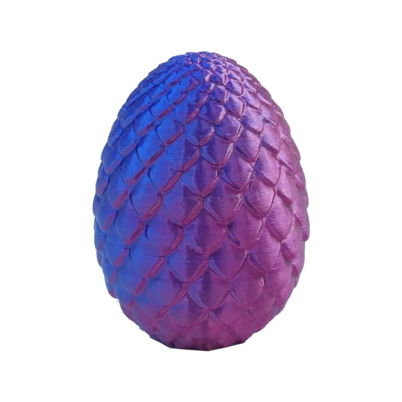 1PC Laser Purple 8.5cm 3D Printed Dragon Egg Gem Crystal Dragon Figurine