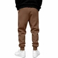 thumbnail image 5 of Lumtrix Jogger Sweatpants for Men Drawstring Cuffed Sweatpants Fall Winter Jogging Pants with Pockets Coffee XL, 5 of 7