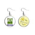 thumbnail image 1 of Tsinghua University China Beijing City Tourism Pendiente Sol Flor Pendiente Joyas Moda Unbranded M, 1 of 3