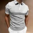 thumbnail image 2 of Mens Polo Shirts with Pocket Button Down Shirt Tennis Shirt Short Sleeve Stretch Classic Fit Golf Tee Tops with Pocket Outdoor White, M, 2 of 4