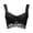 Black, variant on Sexy Front Lace Bra with Steel Buckle Ring for Comfortable Sleep and Support No Milk Gathe Design