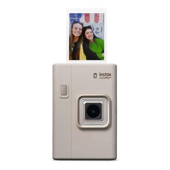 FUJIFILM INSTAX MINI LiPlay+ Hybrid Instant Camera & Smartphone Printer - Sand Beige