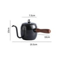 thumbnail image 5 of 500ml Stainless Steel Handle Drip Coffee Maker Long Gooseneck Kettle Snapper And Narrow Spout Kettle -, 5 of 8