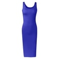 thumbnail image 5 of Xaqiouau Women's Sleeveless Scoop Neck Tank Maxi Dress Casual Stretchy Bodycon Form Fitting Long Sundress, 5 of 7