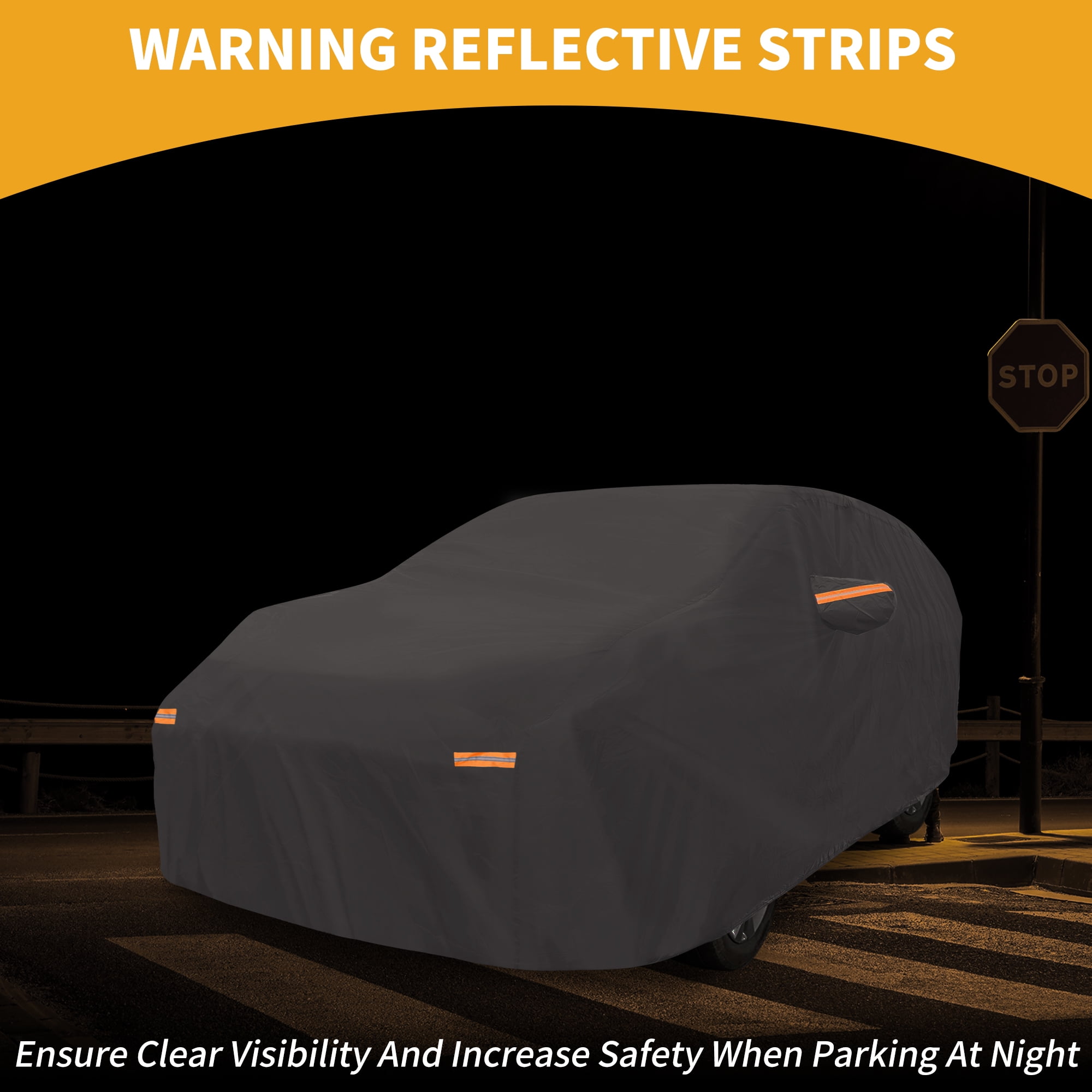 Unique Bargains Waterproof Car Cover 190T-PU Silver Tone 198.82"x74.8"x55.12"