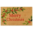 thumbnail image 2 of HomeRoots 555289 24 x 36 in. Natural Red & Green Coir Merry Christmas Outdoor Door Mat, 2 of 3