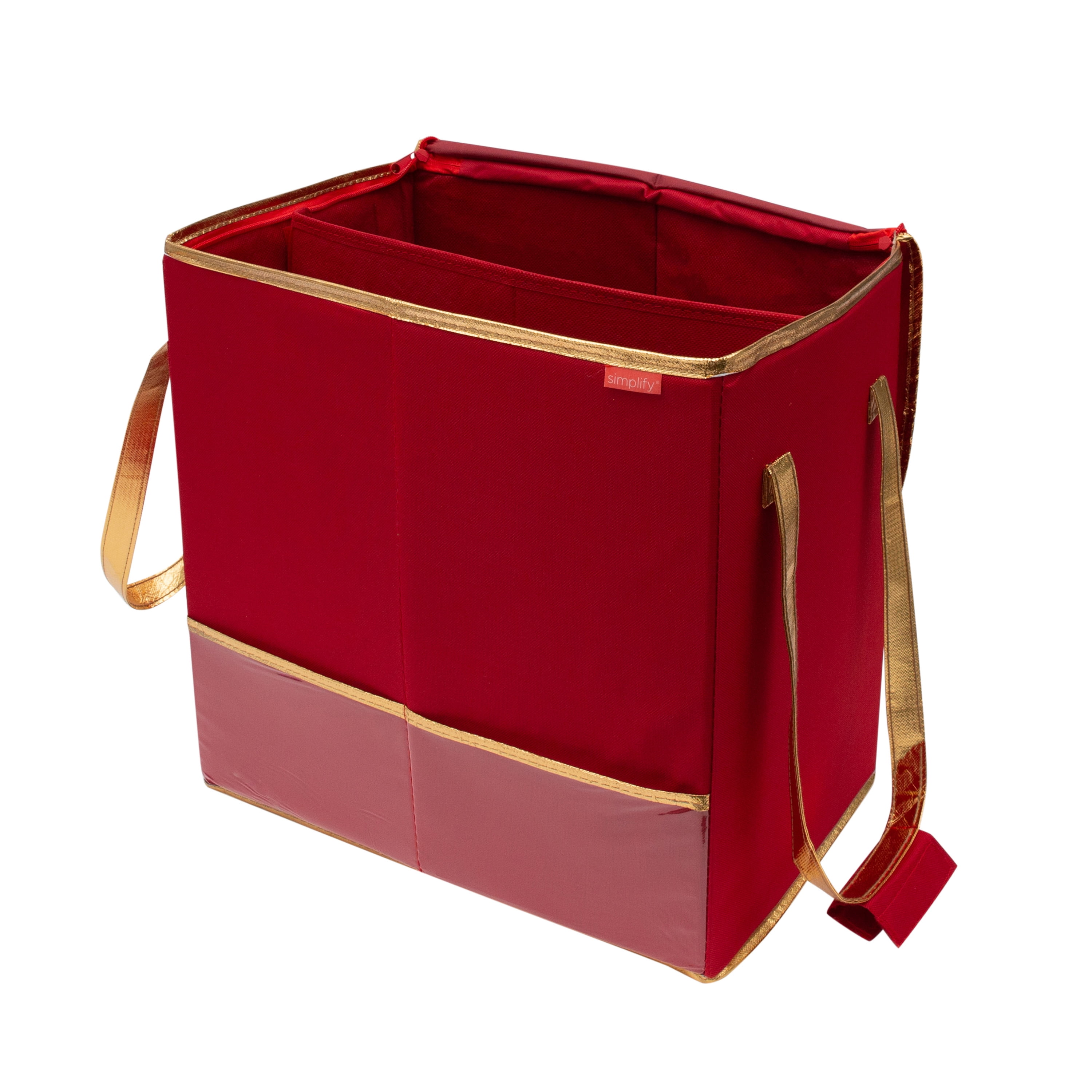 Gift Bag Organizer-20 Storage Tote With 4 Pockets For Wrap, Tissue Paper,  Ribbon, Boxes & Cards-christmas, Birthday By Hastings Home (red) : Target