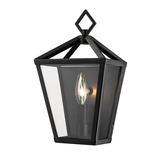 Millennium Lighting Arnold 1 Light Outdoor Wall Sconce Powder Coat Black Black