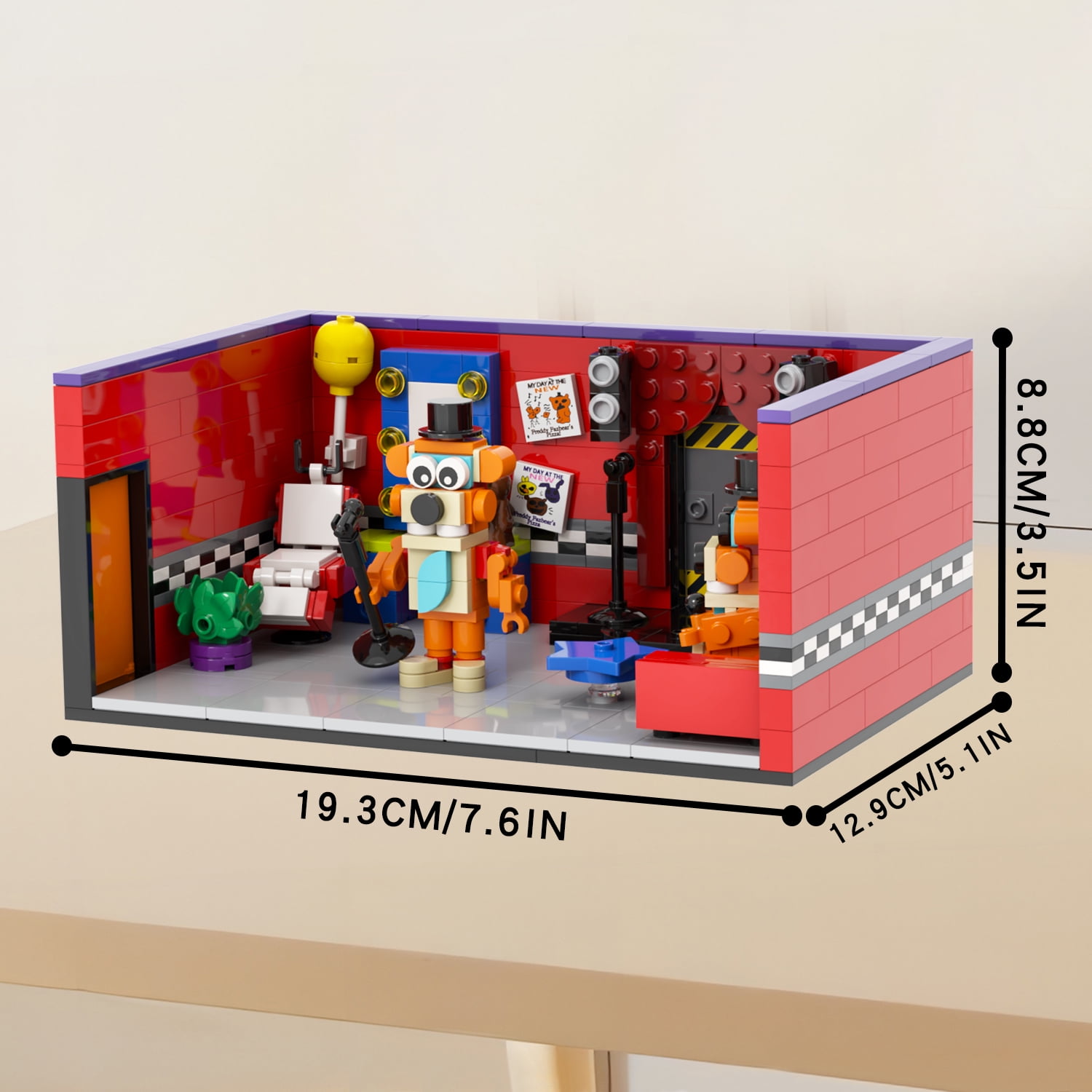 MOOXI Five Nights Security Breach Freddy Dressing Room Building