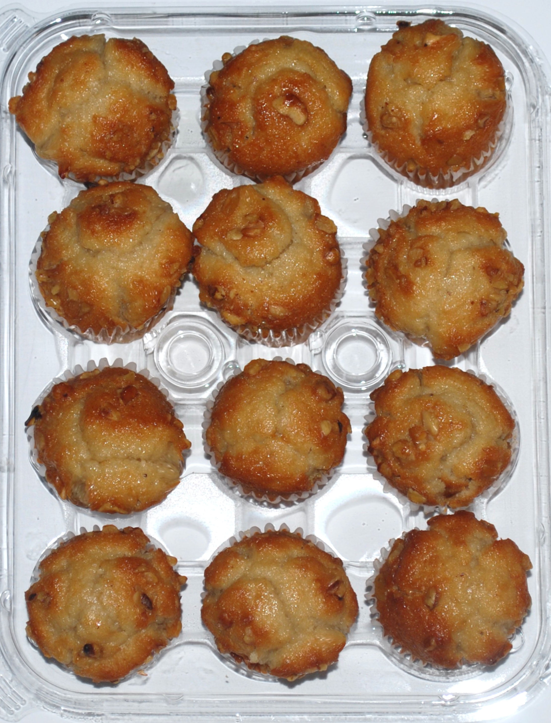 Unbranded Banana Nut Mini Muffins, 12 oz, 12 Count (Bakery Fresh, Breakfast Pastry)