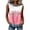 Hot Pink, variant on Erwazi Hooded Tops for Women Summer Sleeveless Denim Printed Vest Outdoor Activities Casual Jeans Tunic Top