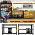 thumbnail image 4 of Metal Garage Storage Shelves Heavy Duty Shelving Unit 5 Tier Steel Adjustable Organizing Shelves 2500 LBS Capacity  Shelving Ideal for Garage Tote Pantry Basement Outdoor, 71”H*48”W*20”D, 4 of 15