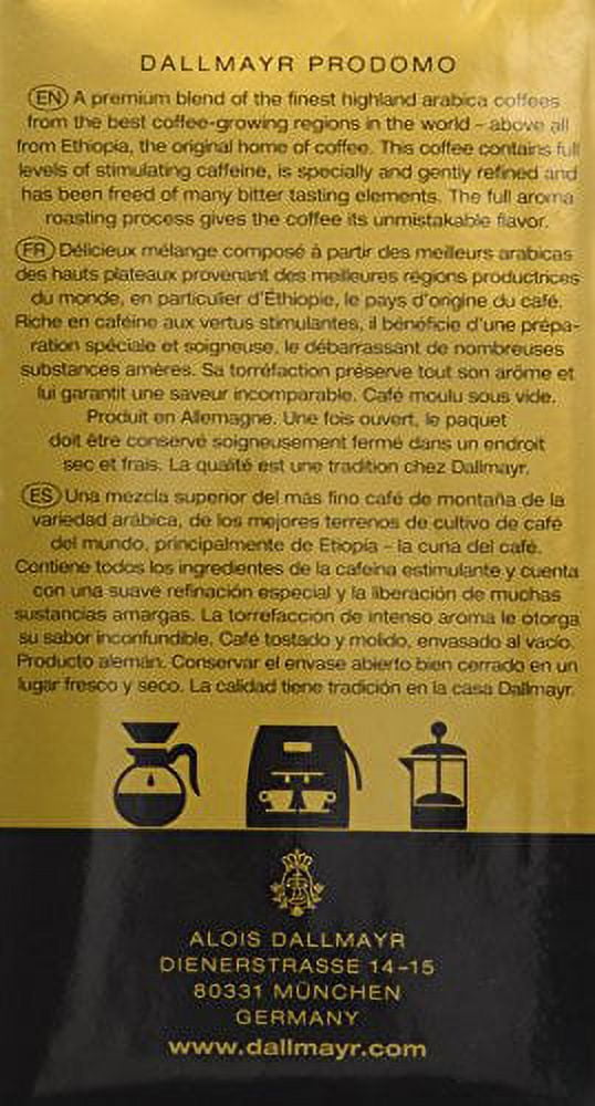 Alois Dallmayr Kaffee Dallmayr Prodomo  Coffee, 17.6 oz