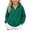 A Green, variant on Child Padded Jacket Dqueduo Children's Winter Solid Color Full Zip Hooded Fleece Lined Sweatshirt Coat Jacket