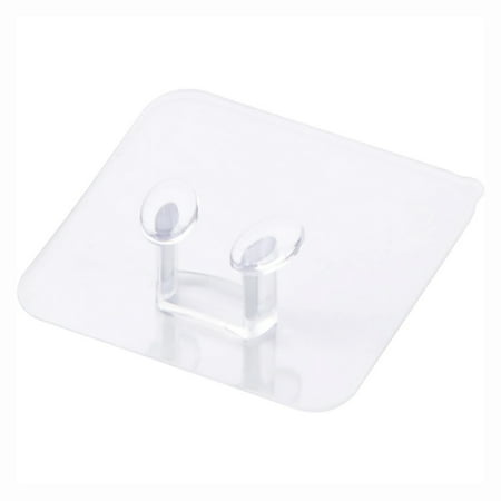 

Clearance! Transparent Adhesive Hooks Strong Plug Holders Plastic Pasting Hook Wall Mounted Adhesive Toothbrush Holder Seamless Reusable