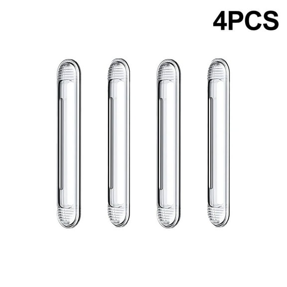 Clear Silicone Cabinet Door Bumpers 4PCS Set for Furniture Car Drawer Shower Doors 2 Sizes Transparent Protection Pads