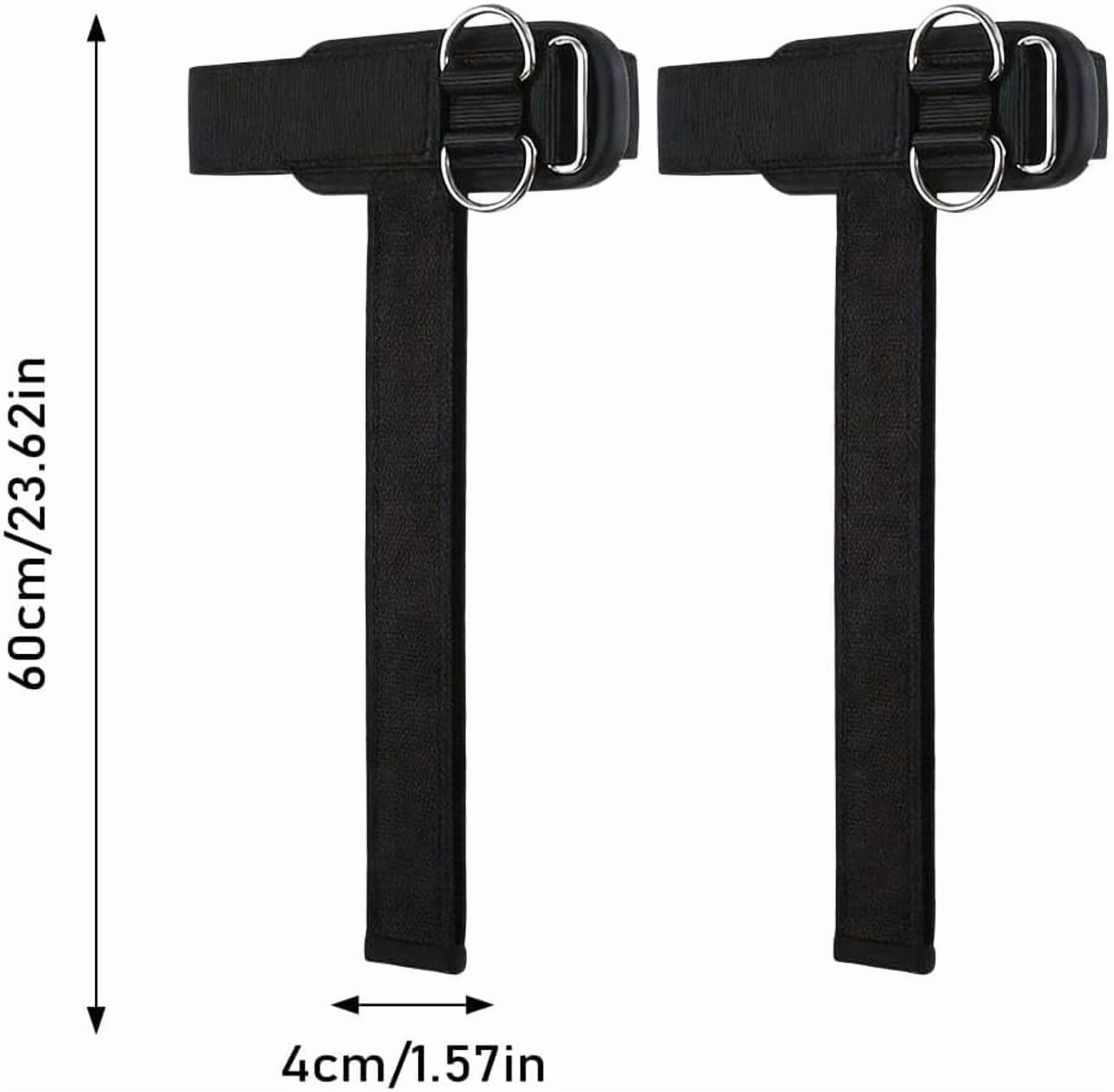 2 Pack Weightlifting Straps with Steel D-Ring, Adjustable Neoprene Padded Wrist Straps for Gym Cable Machine, Deadlift & Strength Training for Men Women