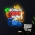 thumbnail image 3 of Handmadetneonsign No Time To Siesta It's Time To Fiesta Wall Art, Mexican Festival Wall Decor, Party Wall Decor, 3 of 5