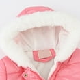 thumbnail image 4 of XIMIN Kids Girls Coat Hooded Thermal Waterproof Windproof Puffer Jacket Fleece Lined Zip up Long Jackets with Pockets Teen Fall Winter Warm Snow Clothes, 4 of 8