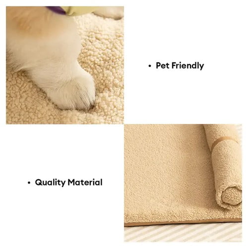 ShadeMart Grey Elevated & Thickened Pet Bed with Head Support, High-Quality Orthopedic Dog Bed Mattress, Comfort Curved Bolster for Neck & Head