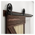 thumbnail image 1 of Sliding Barn Door Hardware Kit, Heavy Duty Smoothly And Silently Easy To Install Fit Single Door Panel Single Big Wheel ,Easy to Install, 1 of 6
