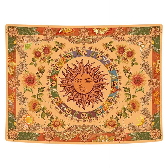 Tela de fondo tela de pared tela decorativa de luna UV europea y americana tapiz de tela colgante luminoso, 150*200cm