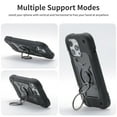 thumbnail image 3 of TECH CIRCLE Case for iPhone 14 Pro Max - Shockproof Kickstand Case with Phone Ring Holder, Black, 3 of 6
