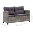 thumbnail image 2 of vidaXL Patio Sofa Outdoor Conversation Set with Cushions 6 Piece PE Rattan, 2 of 12