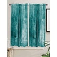 thumbnail image 2 of Bedroom Curtains 63 Inches length, Teal Window Treatment Curtain Drapes, Retro Oil Painting Modern Abstract Art Aesthetics Rod Pocket Curtain Panels for Living Room Kitchen, 42"x63", 2 Panels, 2 of 7