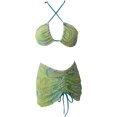 thumbnail image 1 of Traje de baño de dos piezas para mujer, traje de baño con estampado Floral, recorte Sexy, Push Up, encaje, conjunto de Bikini triangular con cuello Halter, traje de baño, 1 of 4