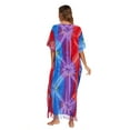 thumbnail image 5 of Beautybatik Multicoloured Women Hippie Tie Dye Caftan Kaftan Loungewear Maxi Plus Size Long Dress XL, 5 of 5