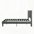 thumbnail image 6 of Full Size Upholstered Platform Bed Frame with Headboard, Easy Assembly Included, No Box Spring Needed, Gray, Fits All Mattress Types, 6 of 9