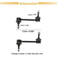 thumbnail image 5 of Unique Bargains 2pcs Front Sway Bar Links Stabilizer Link Kit for Lincoln MKT 2010 for Ford Flex 2009, 5 of 7