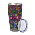 thumbnail image 2 of KLL Berry Fruits Print 40oz Stainless Steel Insulated Car Cup with Spillproof Lid - Keep Your Drink Hot or Cold on the Go-Straw Two-piece Set, 2 of 8