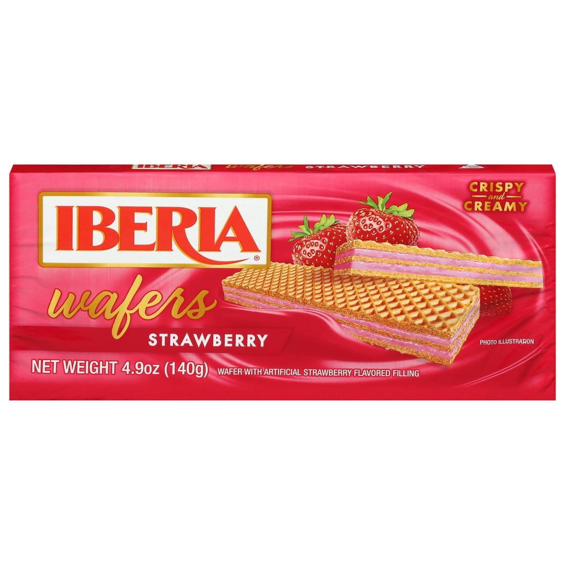 (6 pack) Iberia Strawberry Wafers 4.9 oz