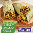 Flatout Flatbread, CarbDown Light Spinach Wraps, Perfect for Use as
