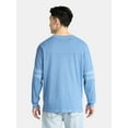 thumbnail image 3 of No Boundaries Men's & Big Men's Long Sleeves Varsity Tee ,Sizes XS-5XL, 3 of 5