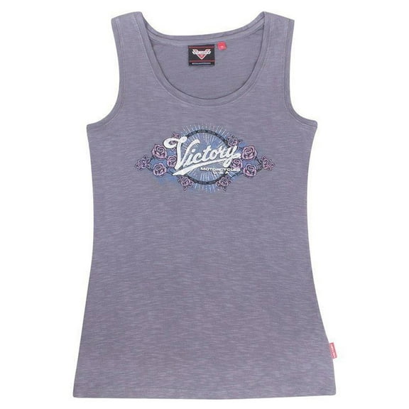 Victory Motorcycle New Women's Grey Sleeveless Logo Tank, X-Large, 286519009