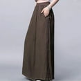 thumbnail image 4 of biudgviw Wide Leg Pants for Women Comfy Loose Elastic High Waisted Long Pants Flowy Beach Palazzo Pants with Pockets, 4 of 4
