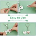 thumbnail image 3 of 5Pcs Heart Locket Pendant Keychain Vintage Carved Flower Pattern Heart Key Rings Brass Photo Locket Keychain 1set, 3 of 9