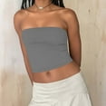 thumbnail image 4 of Mgmyaa Womens Strapless Tube Tops Basic Backless Sleeveless Bandeau Going Out Crop Tops Blouses Summer Clothes, 4 of 8