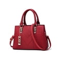 thumbnail image 1 of Sonducket Bolso de hombro de PU para mujer, bolso de almacenamiento, estuche de viaje informal, bandolera, bolsos de gran capacidad, bolsos de mensajero Bolsas de mensajero y de hombro Vino rojo Sonducket AP012981-04, 1 of 1
