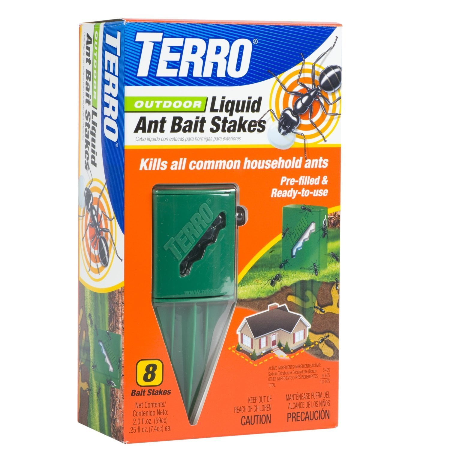 TERRO T1812 Outdoor Liquid Ant Killer Bait Stakes Jumbo Value